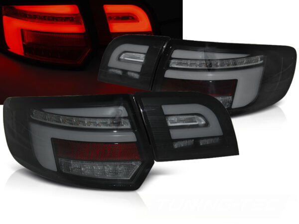 Baklykter Audi A3 8P 5D 03-08 5D Sportback LED Bar SEQ Svart – bilde 1 av 2