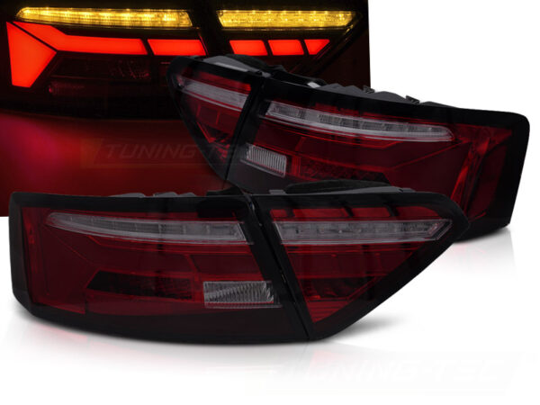 Baklykter Audi A5 11-16 Coupé, Cabrio, Sportback LED Bar SEQ Rød/Røykfarget – for original LED – bilde 1 av 2
