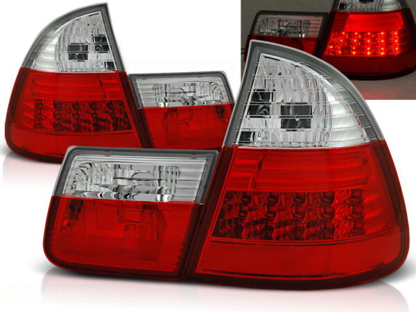 Baklykter BMW E46 99-05 Touring LED Rød/Hvit – bilde 1 av 2