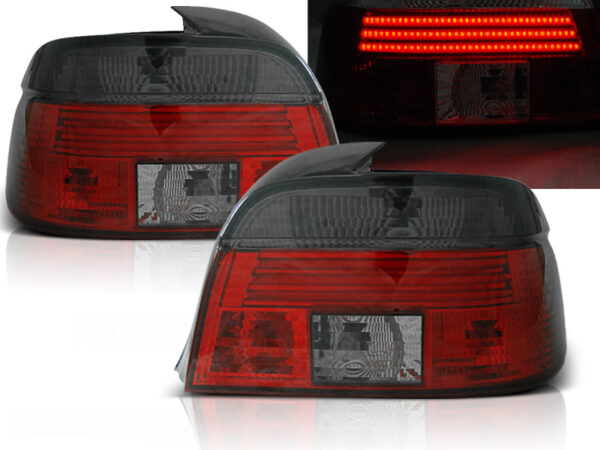 Baklykter BMW E39 09.95-08.00 Sedan LED Bar Rød/Røykfarget – bilde 1 av 2