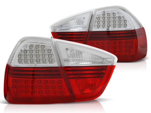 Baklykter BMW E90 03.05-08.08 Sedan LED Rød/Hvit – bilde 2 av 2