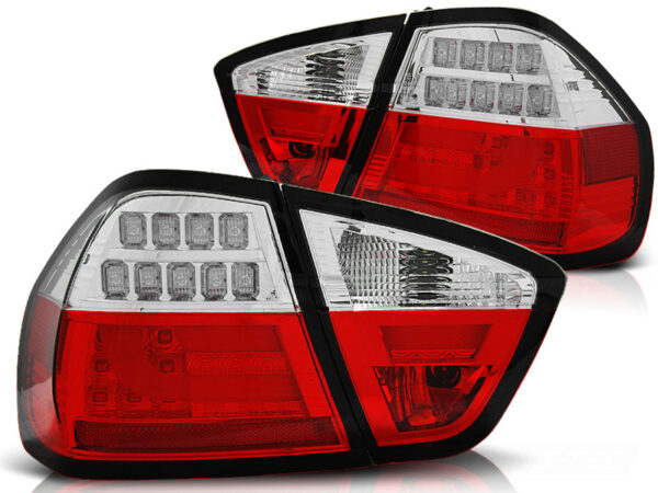 Baklykter WHIE BMW E90 03.05-08.08 Sedan LED Bar Rød – bilde 2 av 2