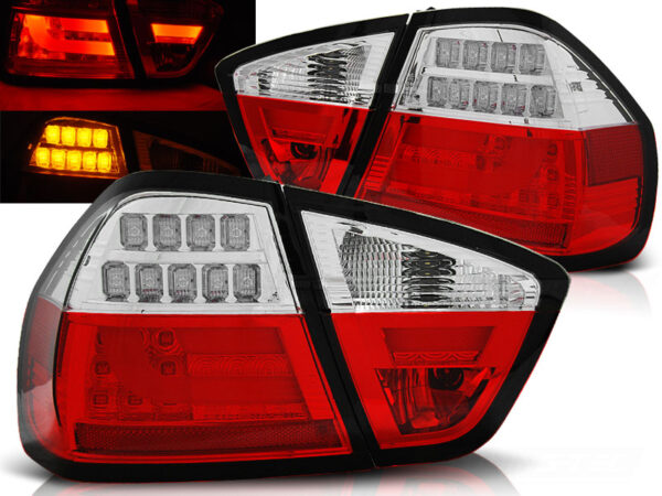 Baklykter WHIE BMW E90 03.05-08.08 Sedan LED Bar Rød – bilde 1 av 2