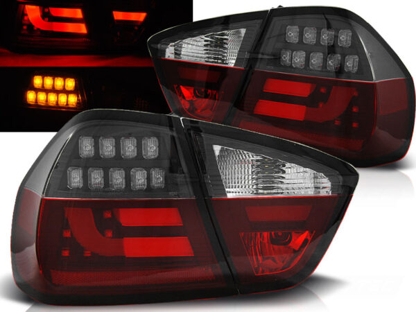 Baklykter WHIE BMW E90 03.05-08.08 Sedan LED Bar Svart – bilde 1 av 2