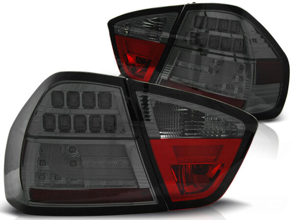 Baklykter BMW E90 03.05-08.08 Sedan LED Bar Røykfarget – bilde 2 av 2