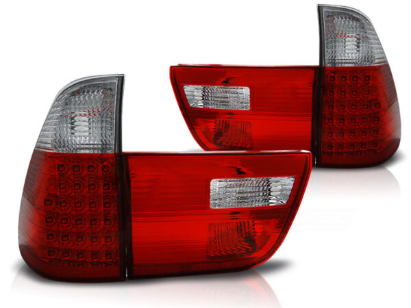 Baklykter BMW X5 E53 09.99-06 LED Rød/Hvit – bilde 2 av 2