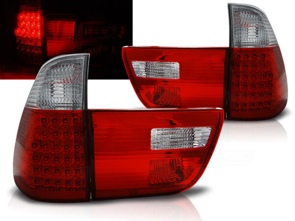 Baklykter BMW X5 E53 09.99-06 LED Rød/Hvit – bilde 1 av 2