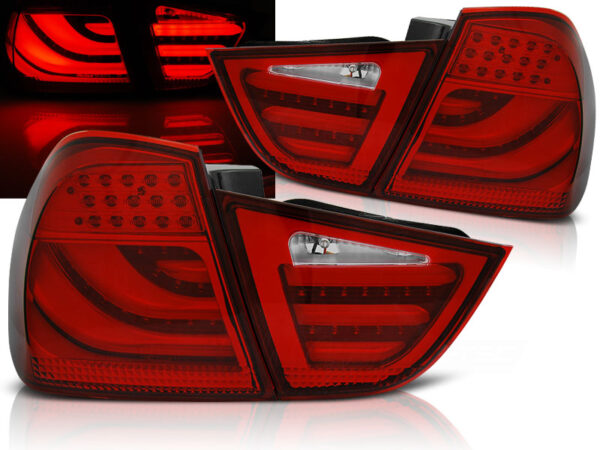 Baklykter BMW E90 09-11 E90 Sedan LED Bar Rød – bilde 1 av 2