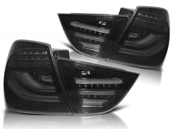 Baklykter BMW E90 09-11 E90 Sedan LED Bar Svart/Røykfarget – bilde 2 av 2