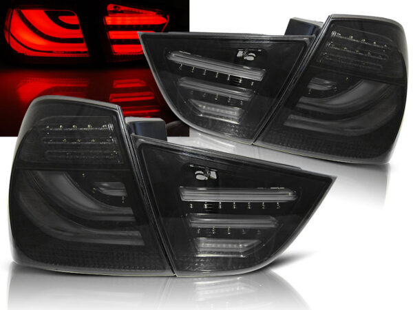 Baklykter BMW E90 09-11 E90 Sedan LED Bar Svart/Røykfarget – bilde 1 av 2