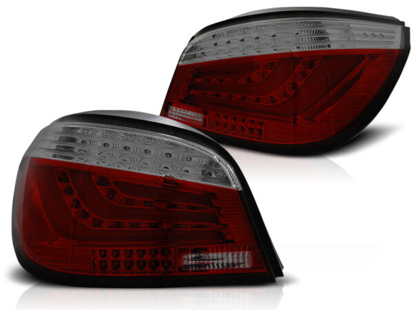 Baklykter BMW E60 07.03-02.07 Sedan LED Bar Rød/Røykfarget – bilde 2 av 2