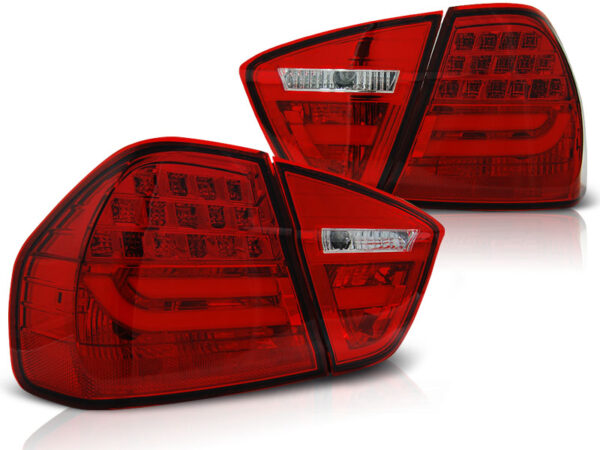 Baklykter BMW E90 03.05-08.08 Sedan LED Bar Rød – bilde 2 av 2