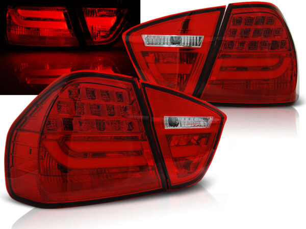 Baklykter BMW E90 03.05-08.08 Sedan LED Bar Rød – bilde 1 av 2
