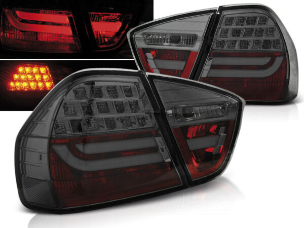 Baklykter BMW E90 03.05-08.08 Sedan LED Bar Røykfarget – bilde 1 av 2