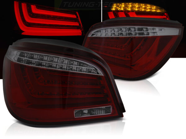 Baklykter BMW E60 07.03-02.07 Sedan LED Bar Rød/Røykfarget – bilde 1 av 2
