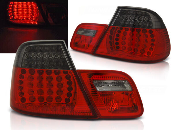 Baklykter BMW E46 03-06 Coupé LED Rød/Røykfarget – bilde 1 av 2