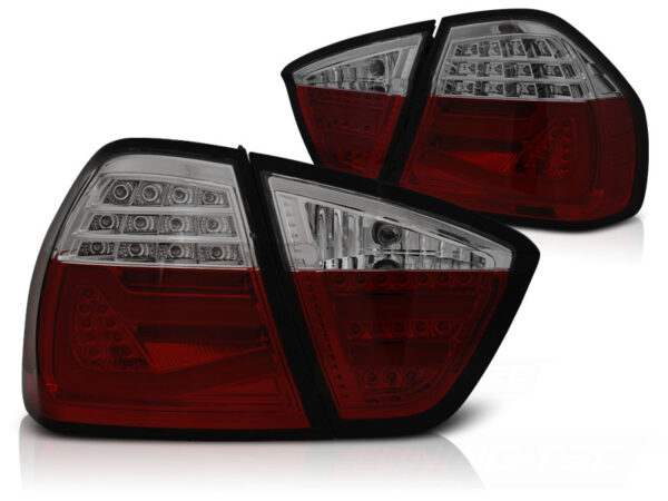 Baklykter BMW E90 05-08 E90 Sedan LED Bar Rød/Røykfarget – bilde 2 av 2