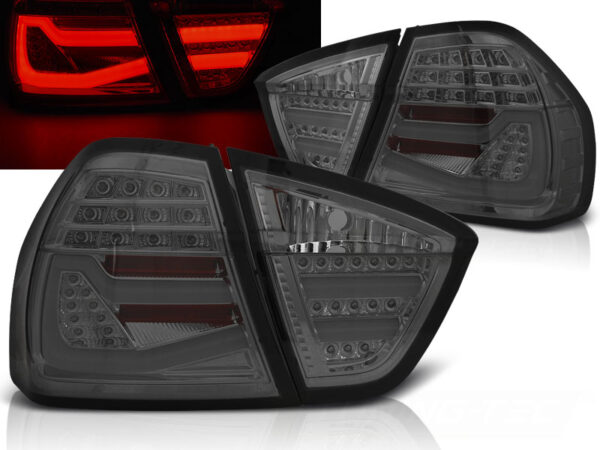 Baklykter BMW E90 03.05-08.08 E90 Sedan LED Bar Røykfarget – bilde 1 av 2