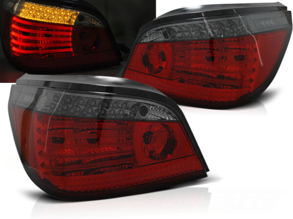 Baklykter BMW E60 07.03-07 Sedan LED SEQ Rød/Røykfarget – bilde 1 av 2