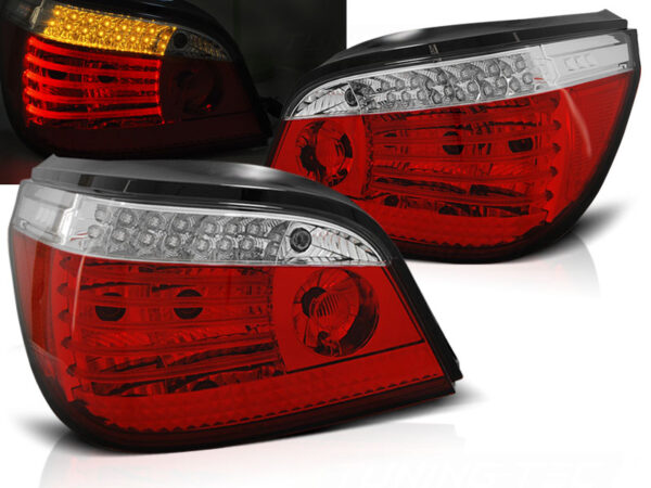 Baklykter BMW E60 LCI 03.07-12.09 Sedan LED SEQ Rød/Hvit – bilde 1 av 2