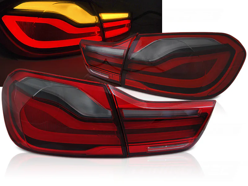 Baklykter Bmw 4 Serie 13-16 Red Smoke Led