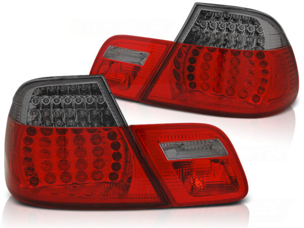 Baklykter BMW E46 04.99-03.03 Coupé LED SEQ Rød/Røykfarget – bilde 2 av 2