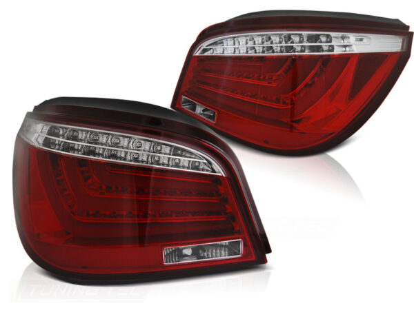 Baklykter WHIE BMW E60 LCI 07-10 Sedan LED Bar Rød – bilde 2 av 2
