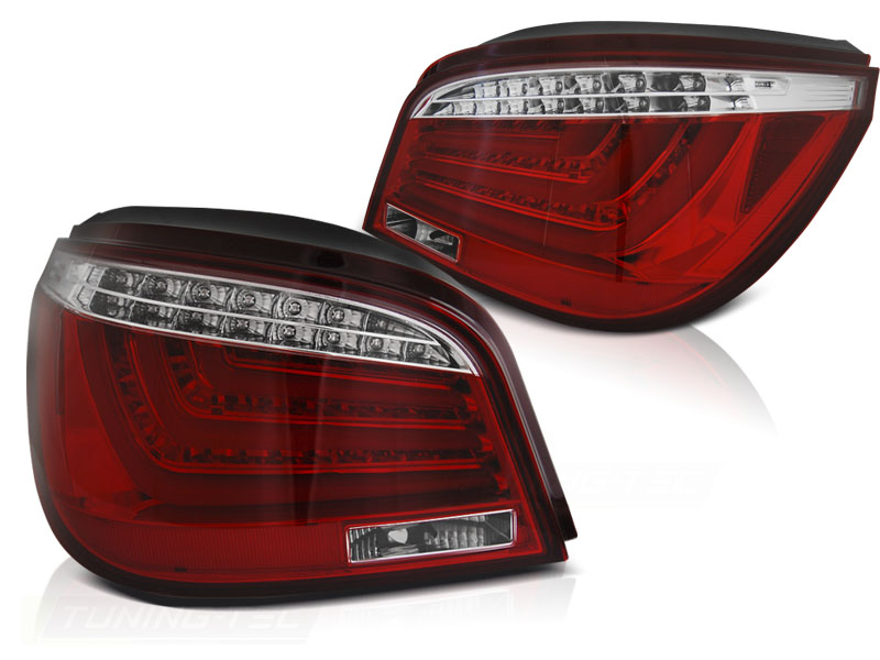 Baklykter Bmw E60 Lci 07-10 Led Bar Red White - Bilde 2
