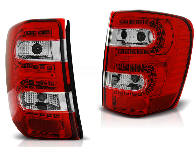 Baklykter Jeep Grand Cherokee 99-05.05 Red White Led - Bilde 2