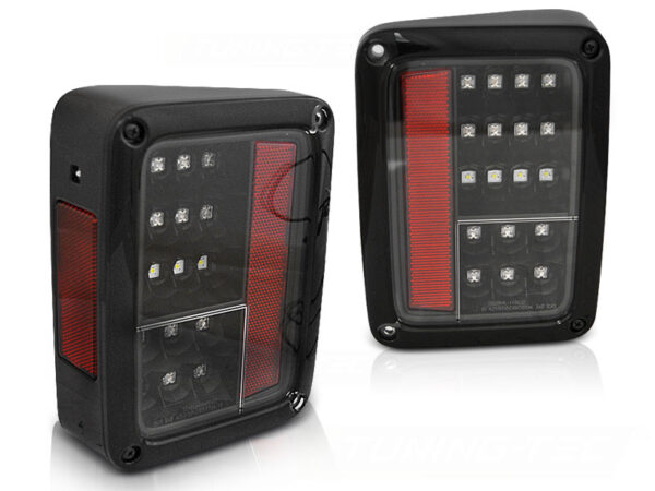 Baklykter Jeep Wrangler JK 07-18 LED Svart – bilde 2 av 2