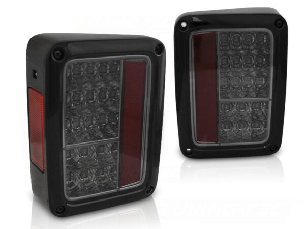 Baklykter Jeep Wrangler JK 07-18 LED Røykfarget – bilde 2 av 2