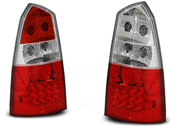 Baklykter Ford Focus MK1 10.98-10.04 Stasjonsvogn LED Rød/Hvit – bilde 2 av 2