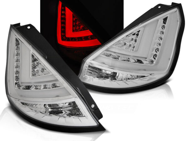 Baklykter Ford Fiesta MK7 08-12 HB Hatchback LED Bar Krom – bilde 1 av 2