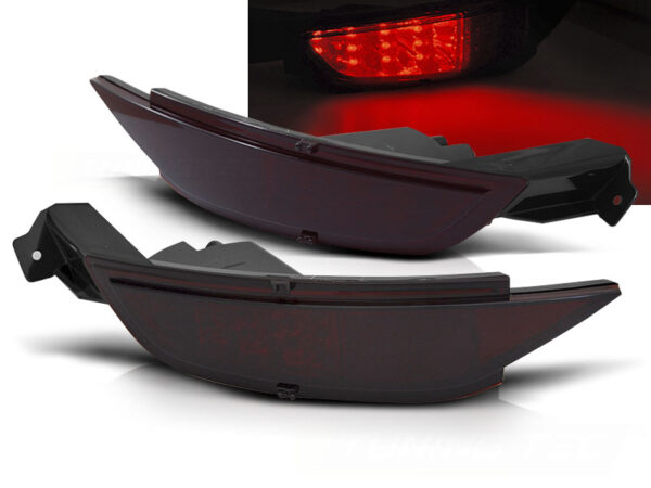 Bakre tåkelys Ford Fiesta MK7 08-16 Hatchback LED Rød/Røykfarget – bilde 1 av 2