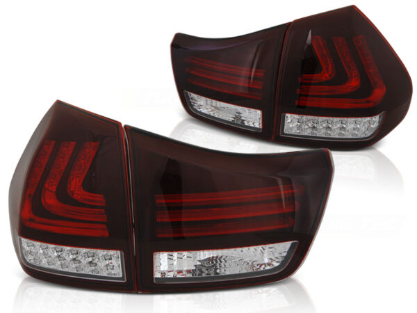Baklykter Lexus RX 330/350 03-08 LED Bar Rød/Hvit – bilde 2 av 2