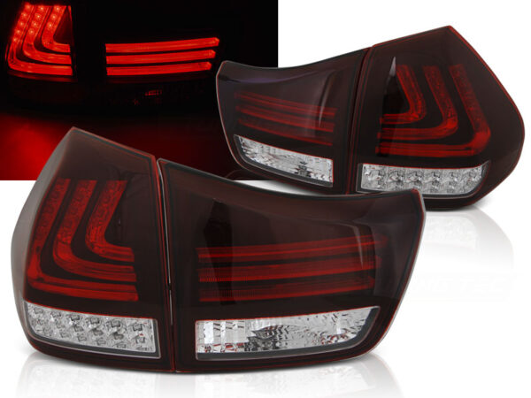 Baklykter Lexus RX 330/350 03-08 LED Bar Rød/Hvit – bilde 1 av 2