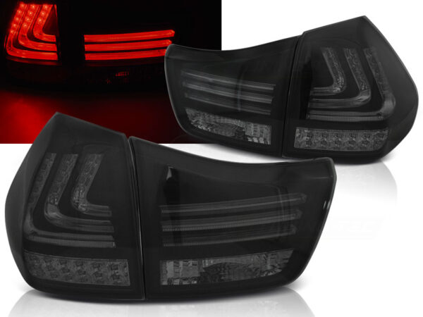 Baklykter Lexus RX 330/350 03-08 LED Bar Svart/Røykfarget – bilde 1 av 2