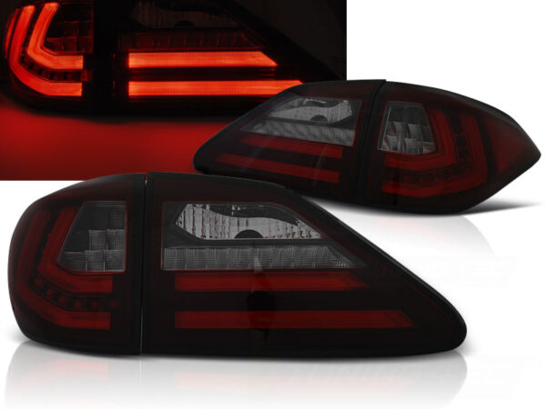 Baklykter Lexus RX III 350 09-12 LED Bar SEQ Rød/Røykfarget – bilde 1 av 2
