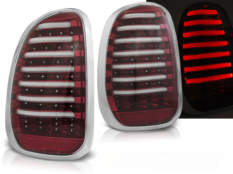 Baklykter Mini R60 Countryman 10-14 Red White Led Bar