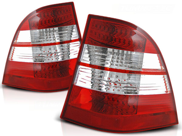 Baklykter Mercedes W163 ML M-Class 03.98-05 LED Rød/Hvit