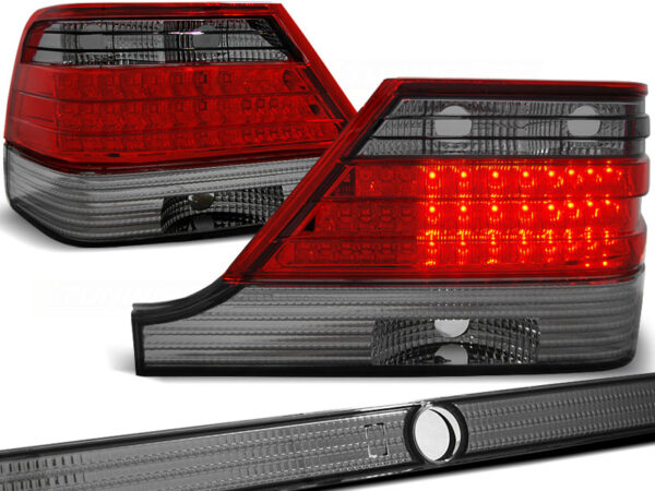 Baklykter Mercedes W140 95-10.98 LED Rød/Røykfarget