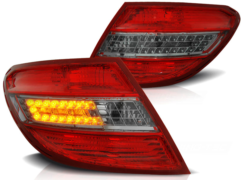 Baklykter Mercedes C-Klasse W204 Sedan 07-10 Led Red Smoke - Bilde 2