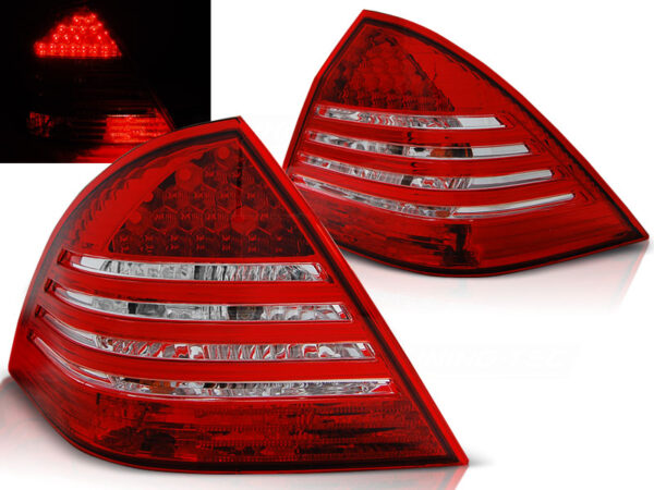Baklykter Mercedes C-Class W203 Sedan 00-04 LED Rød/Hvit – bilde 1 av 2