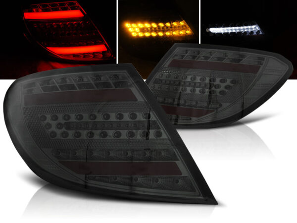 Baklykter Mercedes C-Class W204 Sedan 07-10 LED Bar Røykfarget – bilde 1 av 2