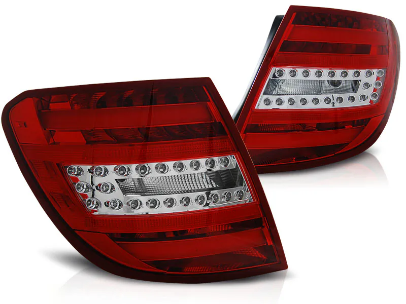 Baklykter Mercedes C-Klasse W204 Kombi 07-10 Led Bar Red White - Bilde 2