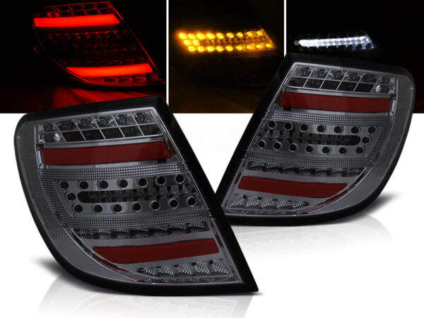 Baklykter Mercedes C-Class W204 Stasjonsvogn 07-10 LED Bar Røykfarget – bilde 1 av 2