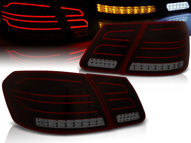Baklykter Mercedes W212 E-Klasse 09-13 Led Bar Red Smoke
