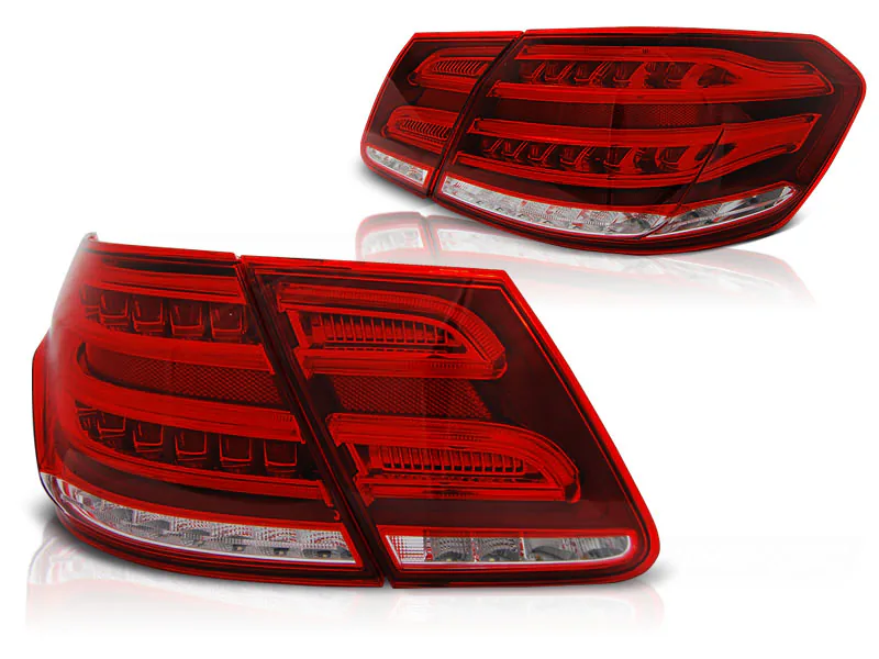 Baklykter Mercedes W212 E-Klasse 09-13 Med Pære P21 Led Red White - Bilde 2