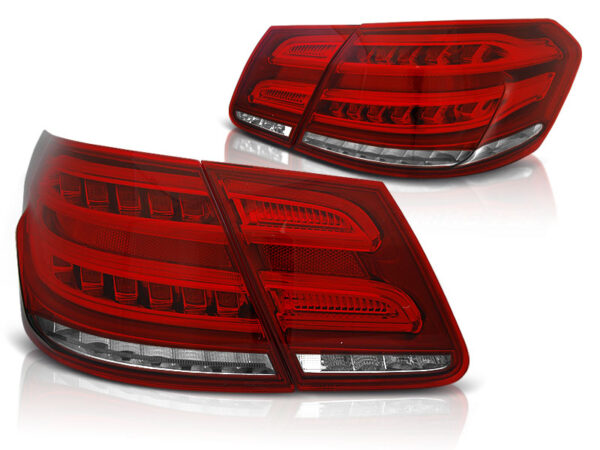 Baklykter Mercedes W212 E-Class 09-13 Sedan LED Bar Rød/Hvit – bilde 2 av 2