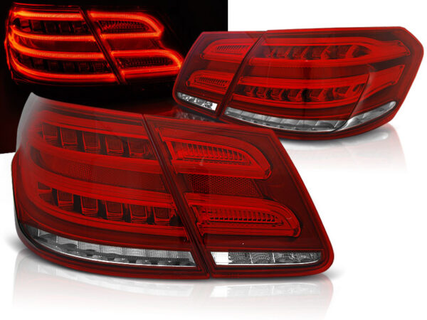 Baklykter Mercedes W212 E-Class 09-13 Sedan LED Bar Rød/Hvit – bilde 1 av 2